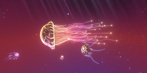 Mélodie Mousset, Edo Fouilloux, The Jellyfish, 2020. Screen-Shot aus VR. Courtesy of the artist